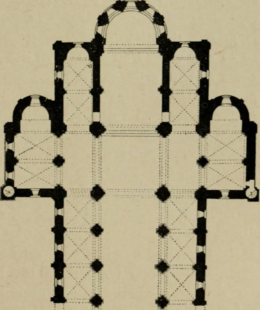 An illustration from L'architecture romane, 1888, leaf 184
