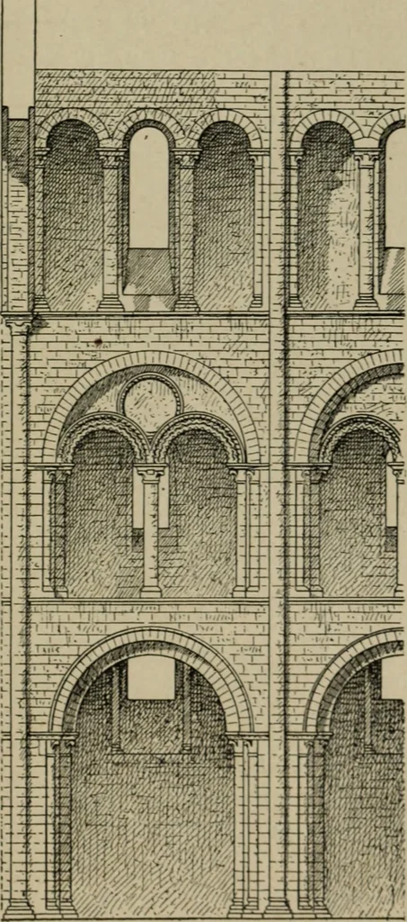 An illustration from L'architecture romane, 1888, leaf 188