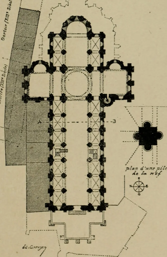 An illustration from L'architecture romane, 1888, leaf 190