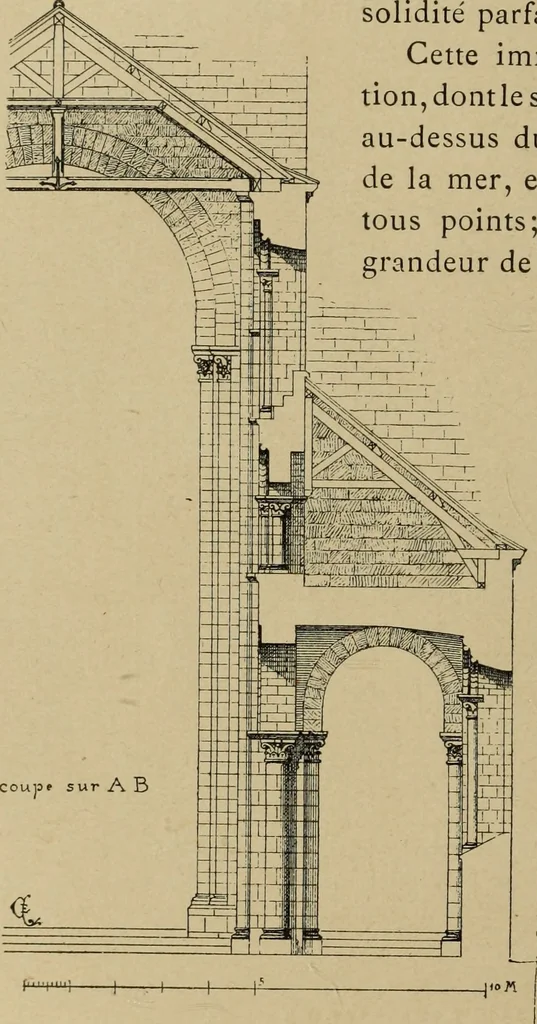 An illustration from L'architecture romane, 1888, leaf 191