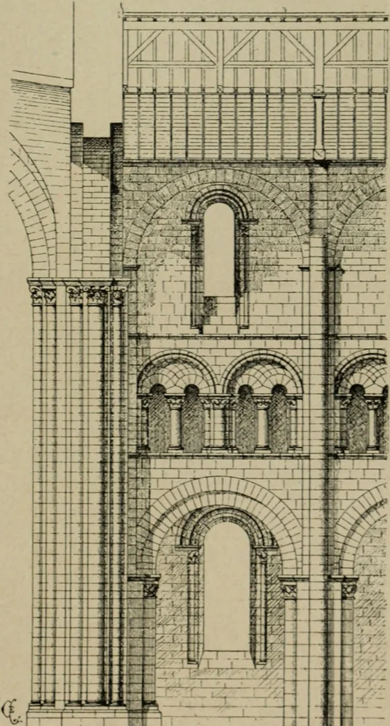 An illustration from L'architecture romane, 1888, leaf 192