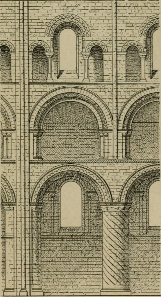 An illustration from L'architecture romane, 1888, leaf 196