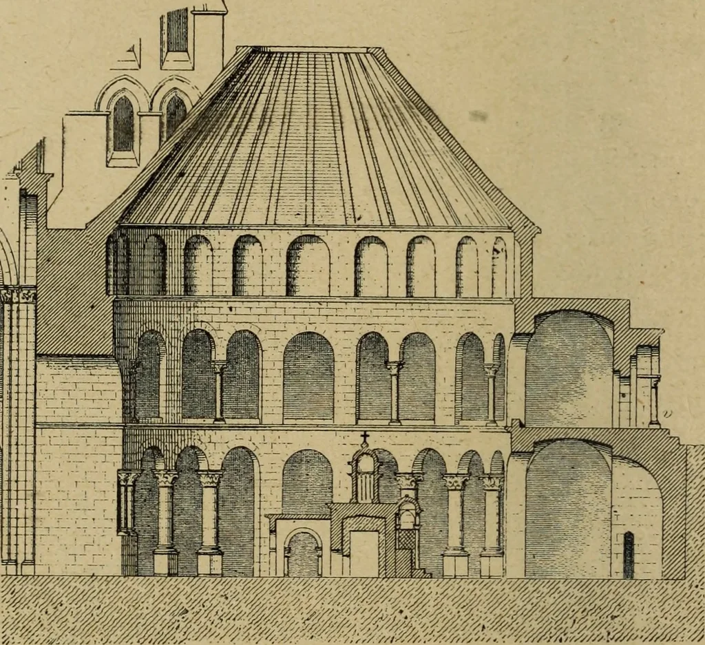 An illustration from L'architecture romane, 1888, leaf 209