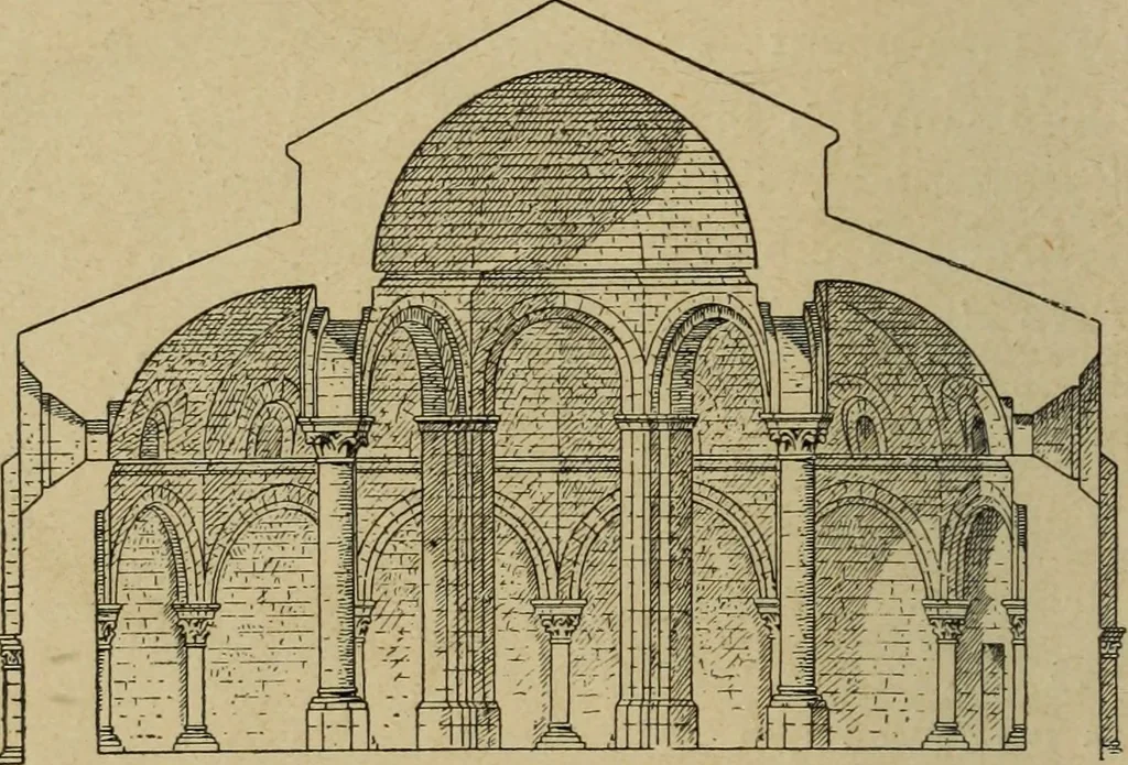 An illustration from L'architecture romane, 1888, leaf 213