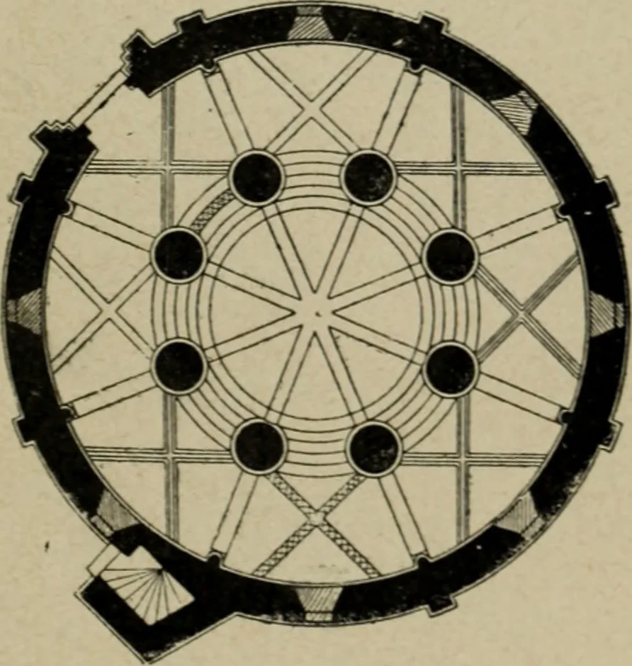 An illustration from L'architecture romane, 1888, leaf 214