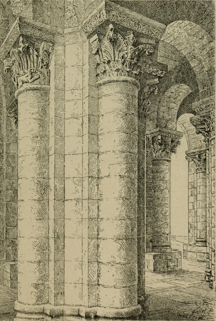 An illustration from L'architecture romane, 1888, leaf 228