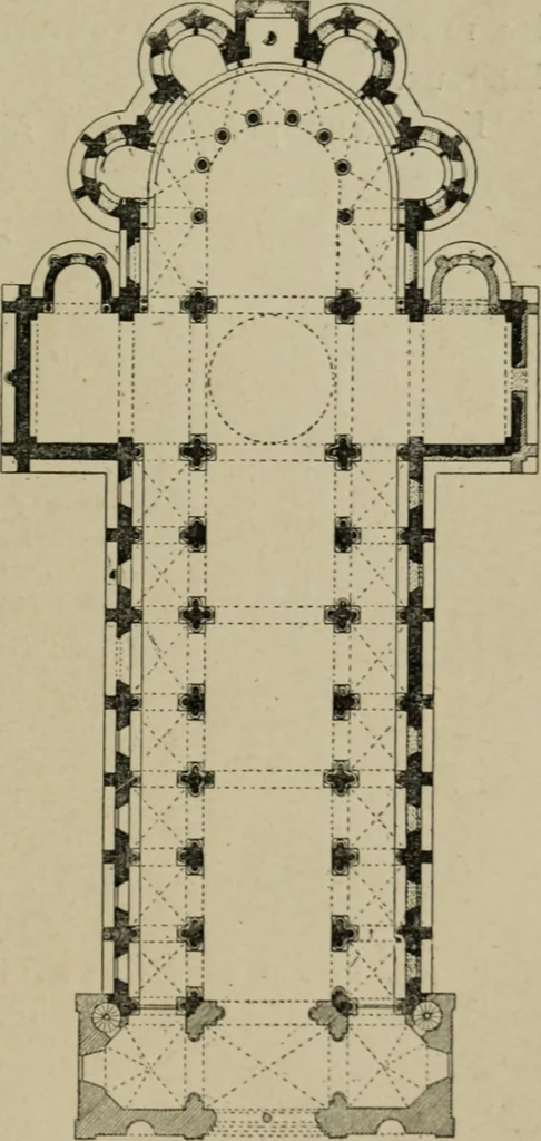 An illustration from L'architecture romane, 1888, leaf 232
