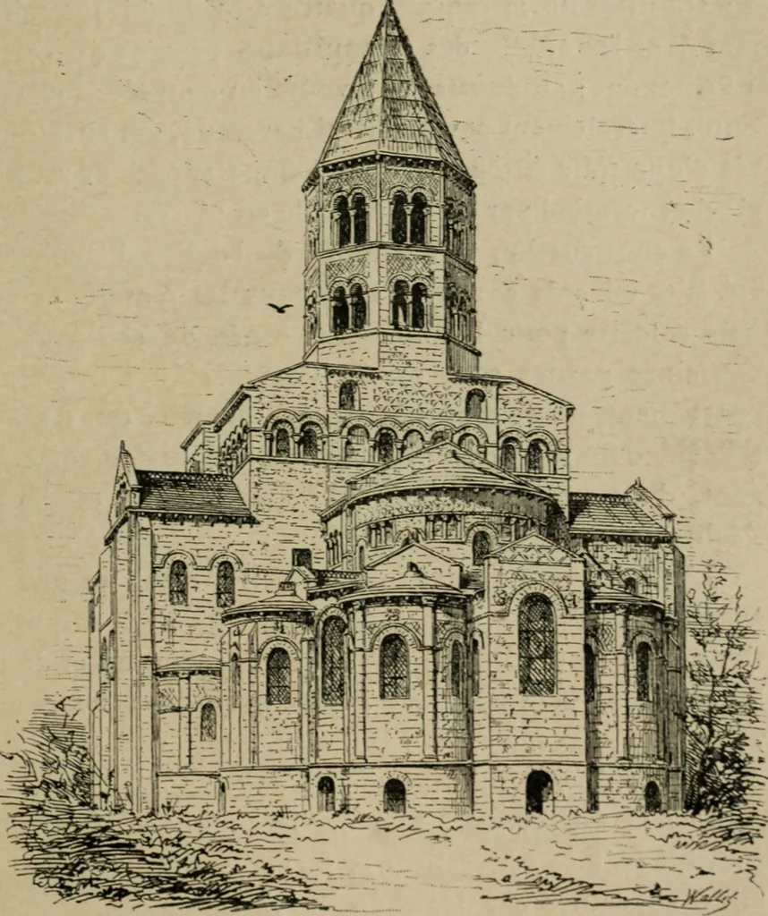 An illustration from L'architecture romane, 1888, leaf 234