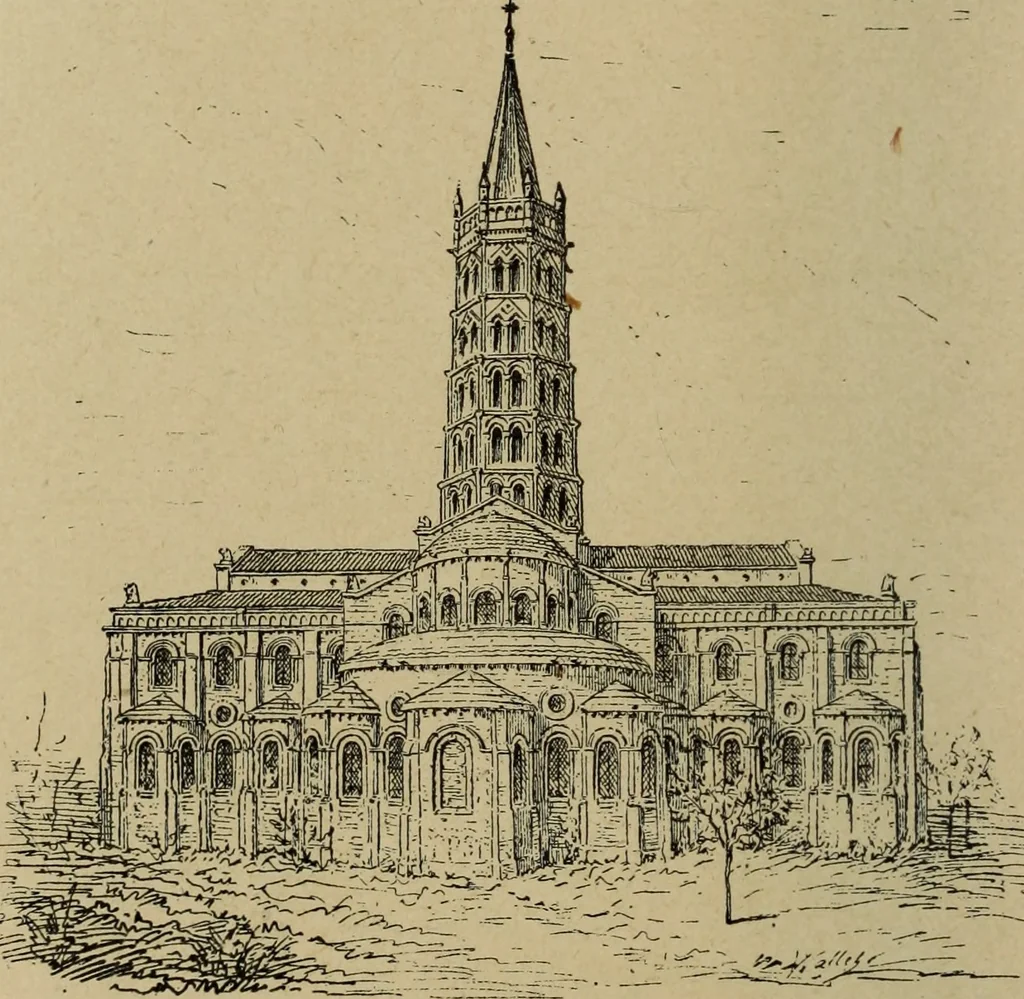 An illustration from L'architecture romane, 1888, leaf 239