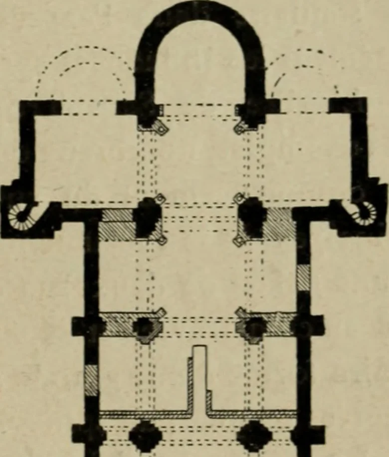 An illustration from L'architecture romane, 1888, leaf 242