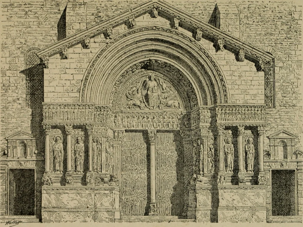 An illustration from L'architecture romane, 1888, leaf 244