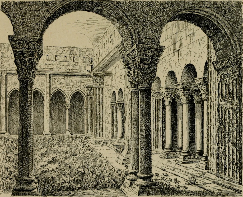 An illustration from L'architecture romane, 1888, leaf 246