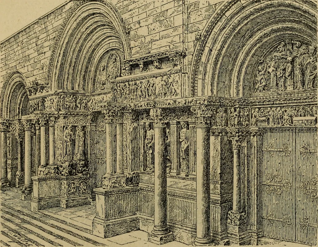 An illustration from L'architecture romane, 1888, leaf 247