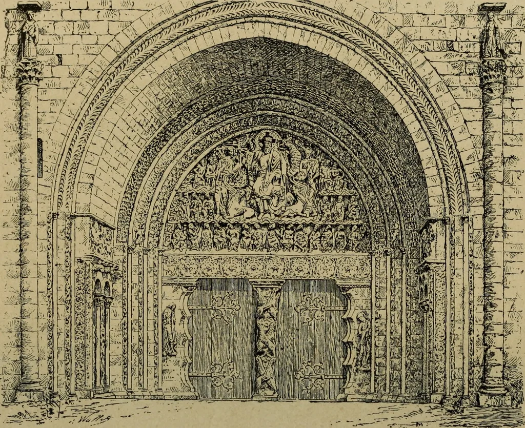 An illustration from L'architecture romane, 1888, leaf 249
