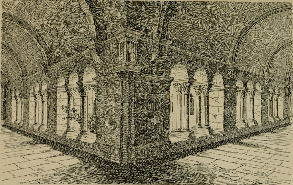 An illustration from L'architecture romane, 1888, leaf 252