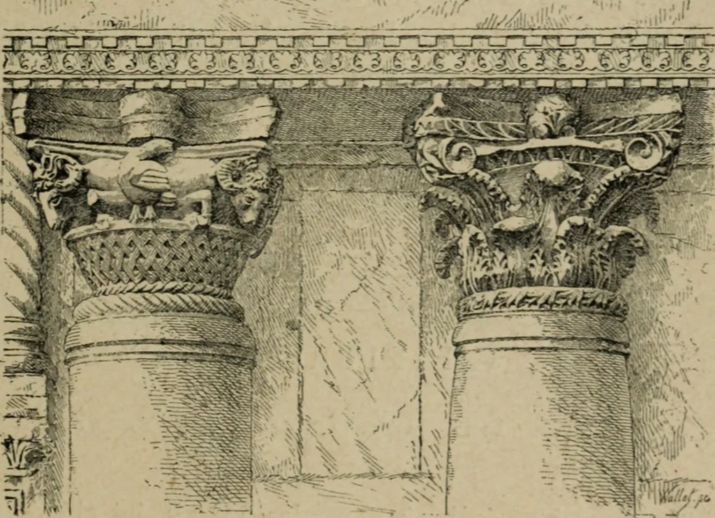 An illustration from L'architecture romane, 1888, leaf 260
