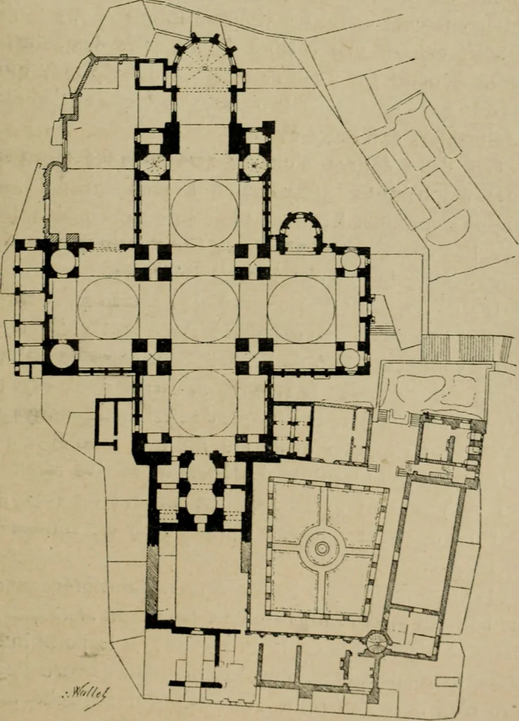 An illustration from L'architecture romane, 1888, leaf 262