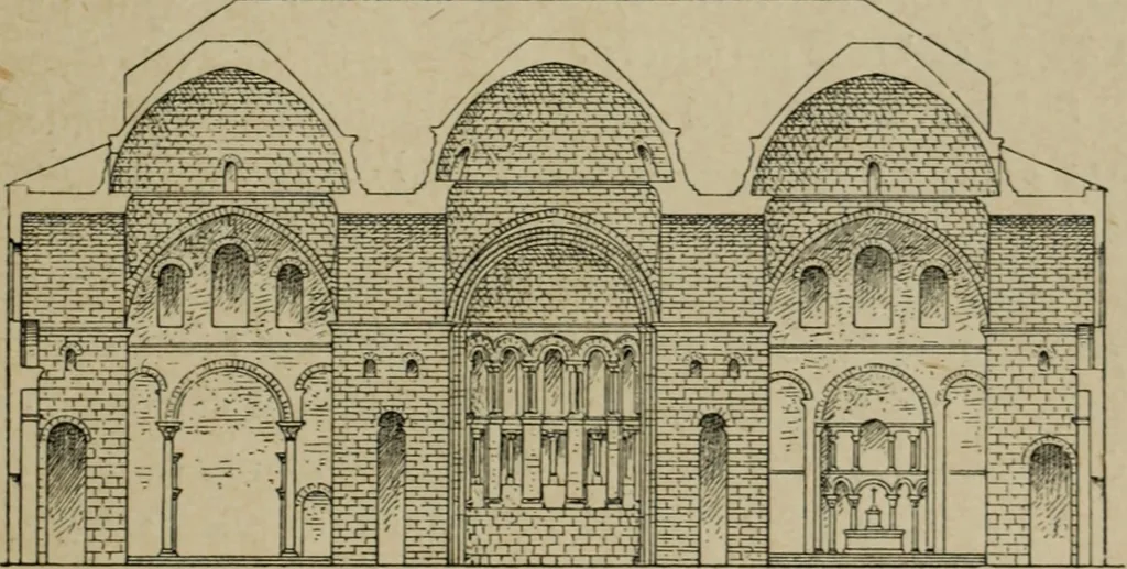 An illustration from L'architecture romane, 1888, leaf 264