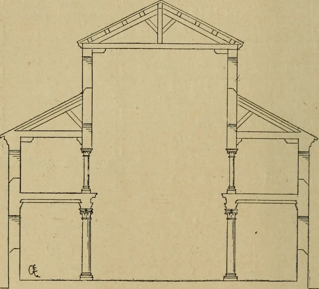 An illustration from L'architecture romane, 1888, leaf 27