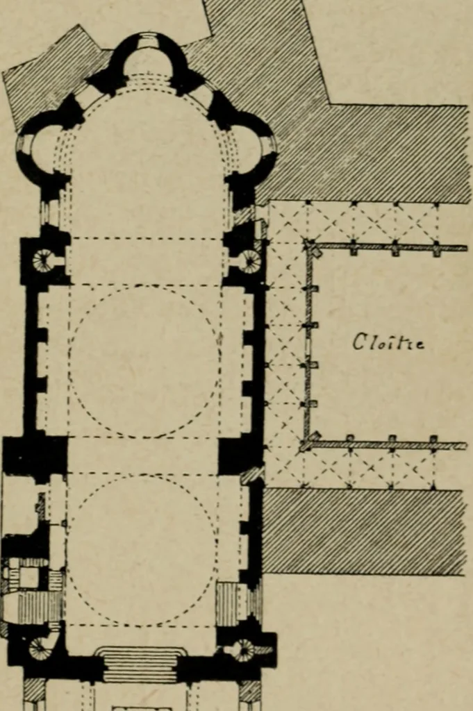 An illustration from L'architecture romane, 1888, leaf 272