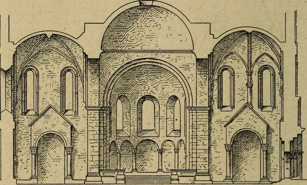 An illustration from L'architecture romane, 1888, leaf 283