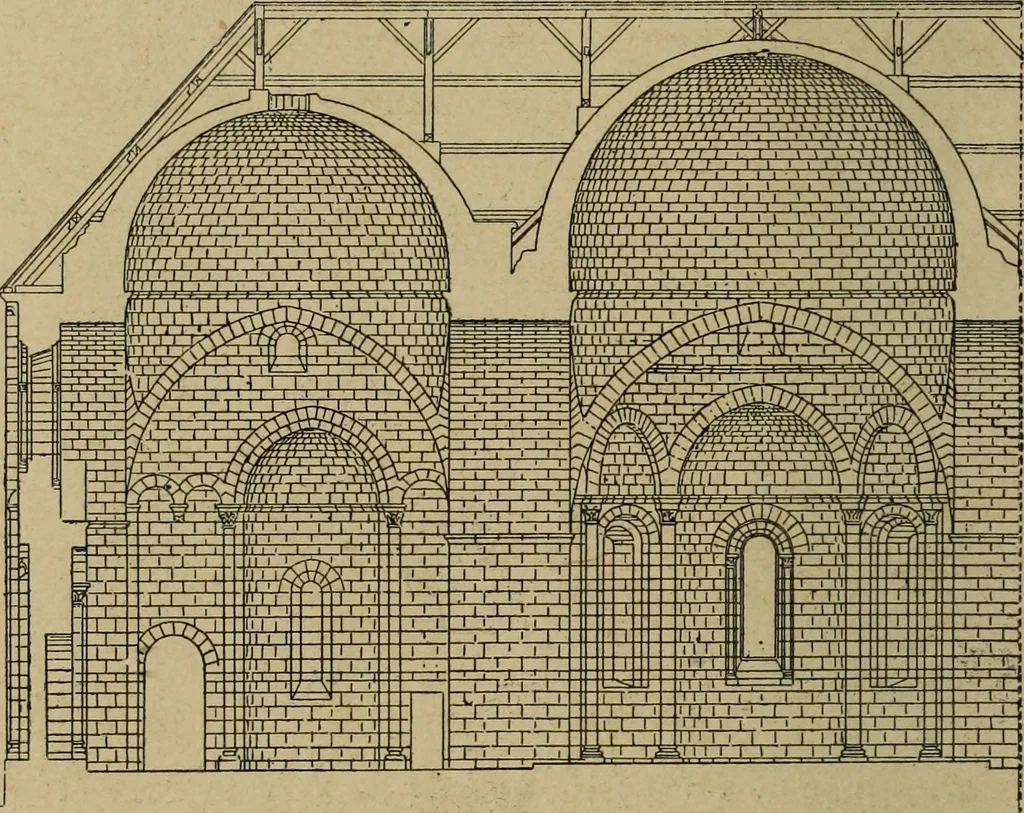 An illustration from L'architecture romane, 1888, leaf 287