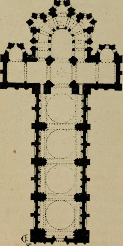 An illustration from L'architecture romane, 1888, leaf 290