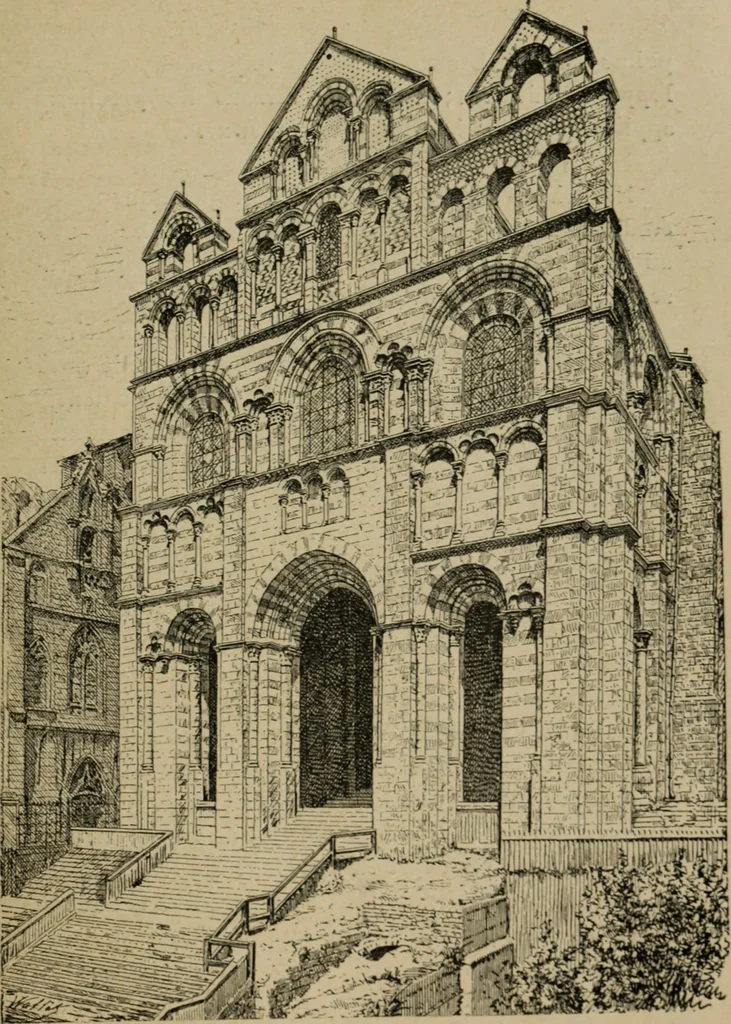 An illustration from L'architecture romane, 1888, leaf 292