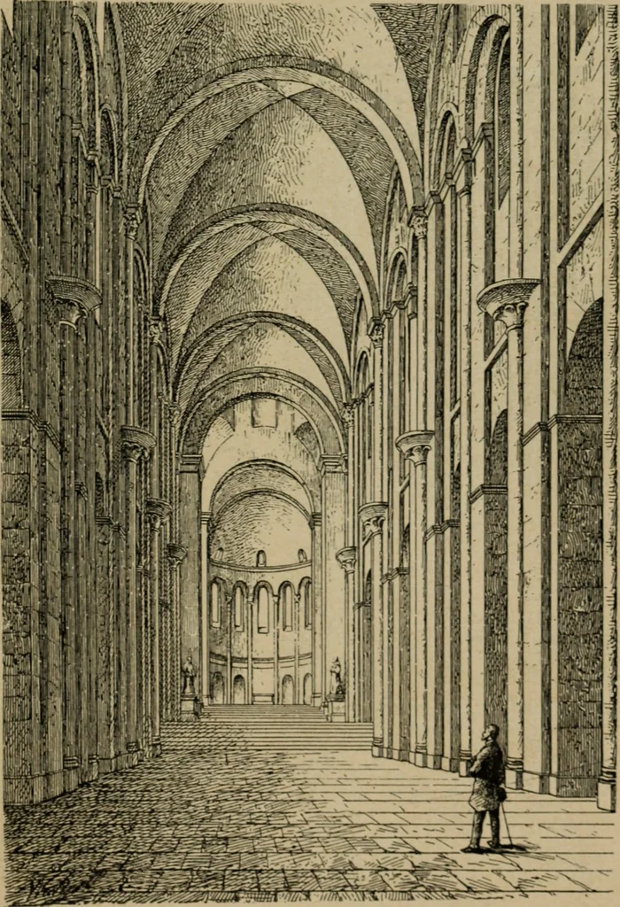 An illustration from L'architecture romane, 1888, leaf 302