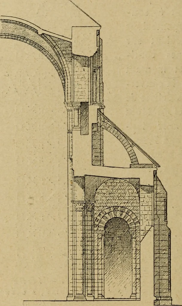An illustration from L'architecture romane, 1888, leaf 309