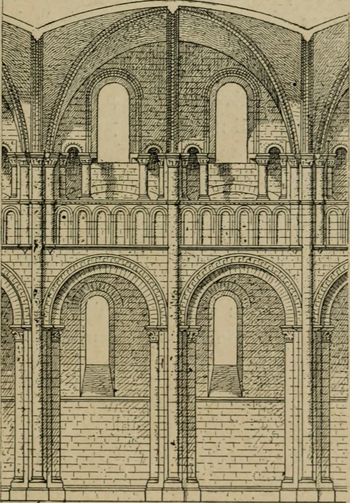An illustration from L'architecture romane, 1888, leaf 310
