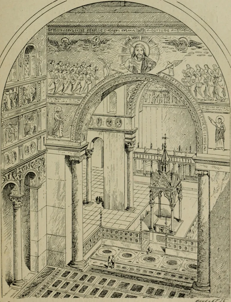 An illustration from L'architecture romane, 1888, leaf 66