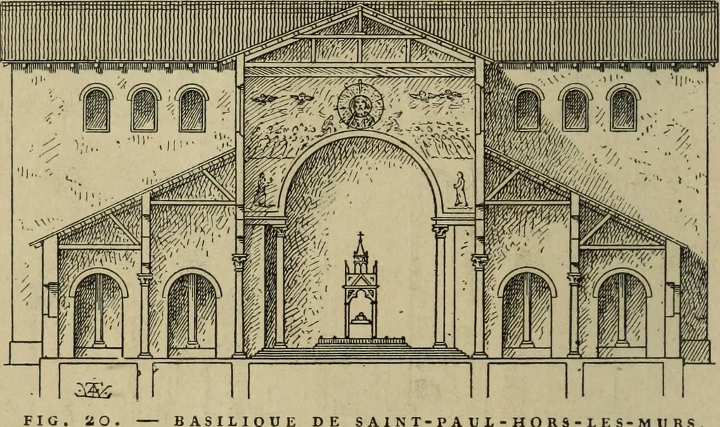 An illustration from L'architecture romane, 1888, leaf 67