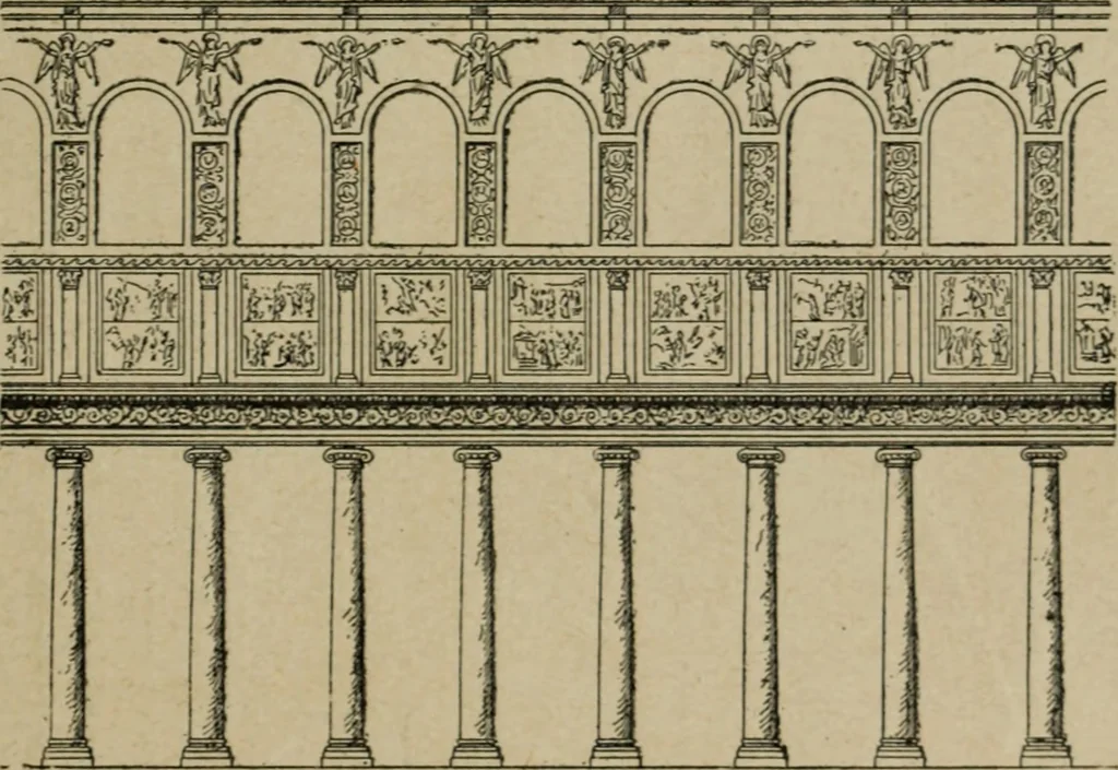 An illustration from L'architecture romane, 1888, leaf 70