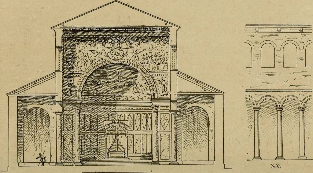 An illustration from L'architecture romane, 1888, leaf 71