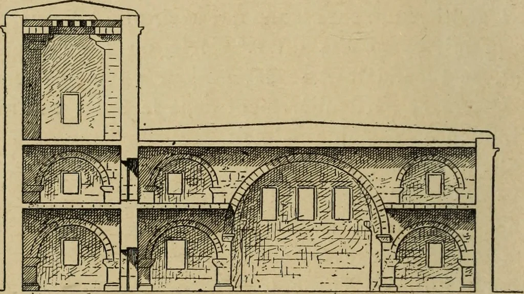 An illustration from L'architecture romane, 1888, leaf 75