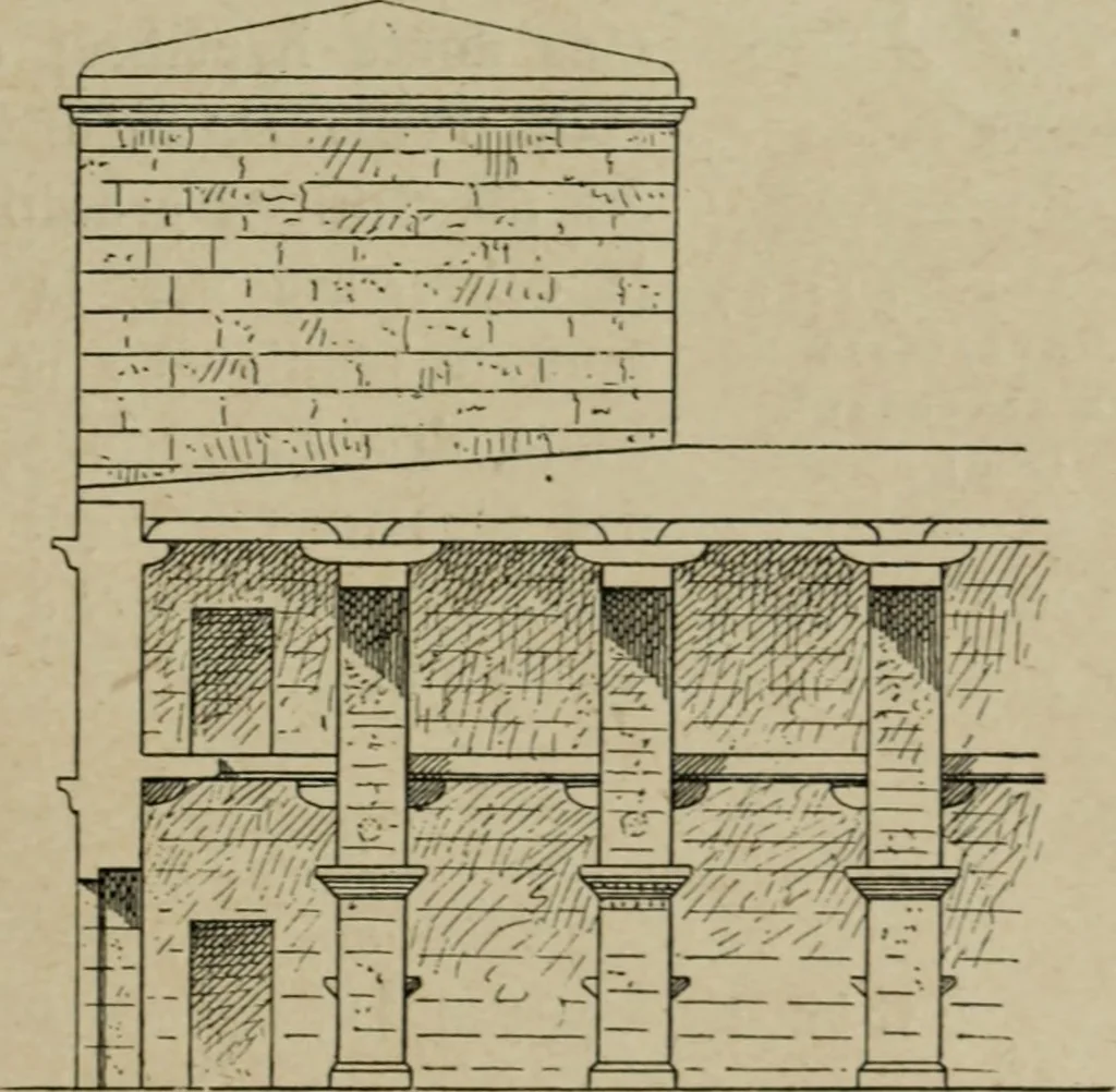 An illustration from L'architecture romane, 1888, leaf 76