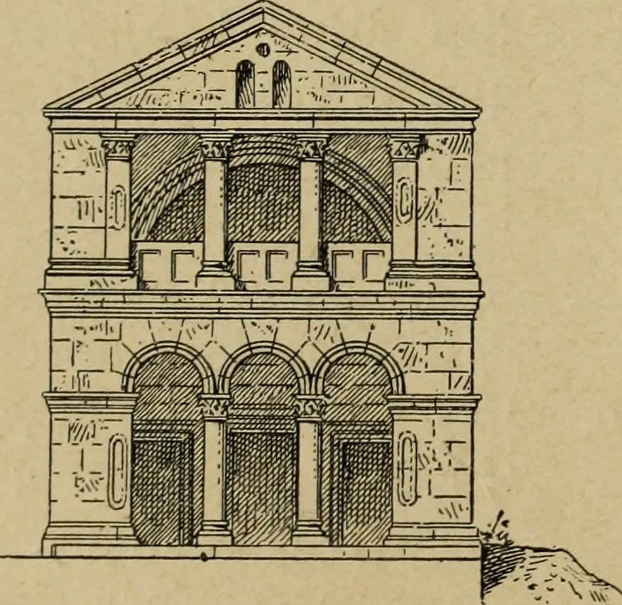 An illustration from L'architecture romane, 1888, leaf 79