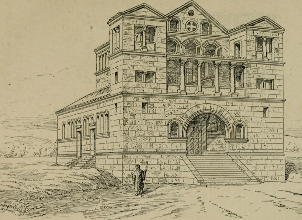 An illustration from L'architecture romane, 1888, leaf 94