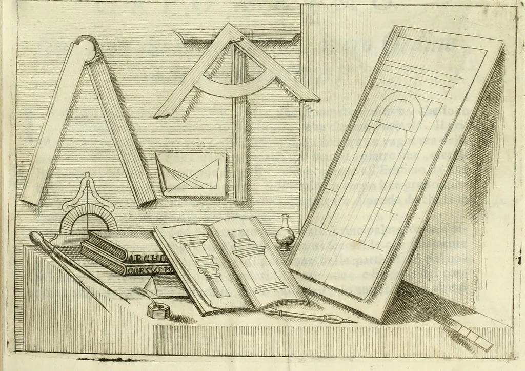 An illustration from L'architetto prattico : in cui con facilta si danno le regole per apprendere l'architettura civile, 1726, leaf 132