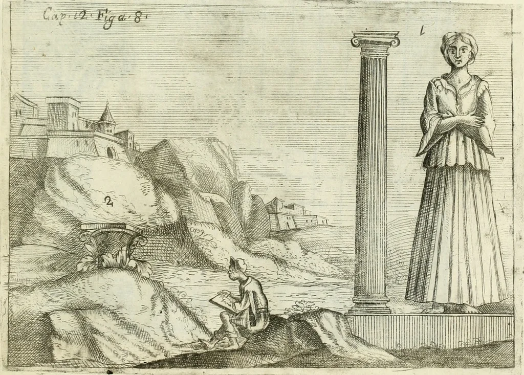 An illustration from L'architetto prattico : in cui con facilta si danno le regole per apprendere l'architettura civile, 1726, leaf 164