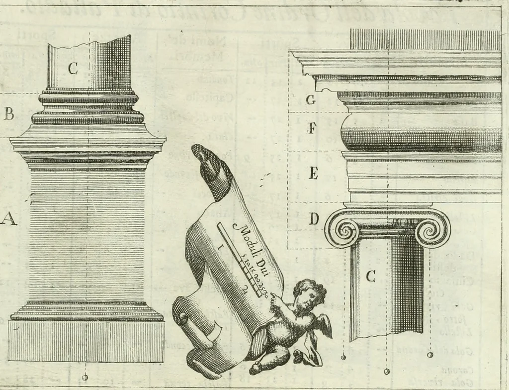 An illustration from L'architetto prattico : in cui con facilta si danno le regole per apprendere l'architettura civile, 1726, leaf 210