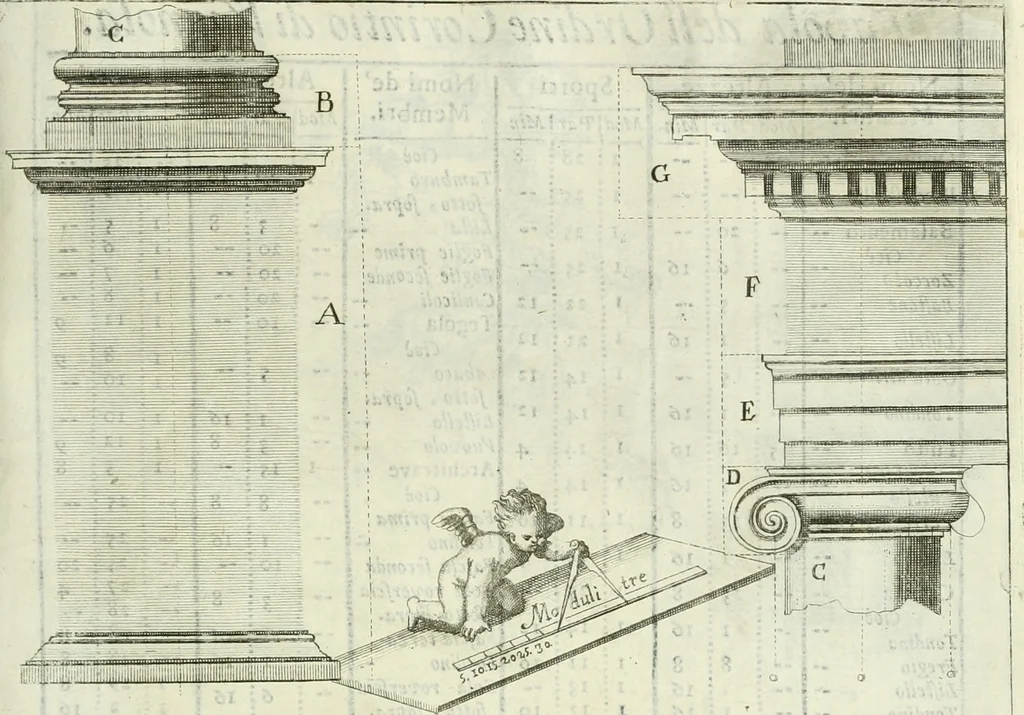 An illustration from L'architetto prattico : in cui con facilta si danno le regole per apprendere l'architettura civile, 1726, leaf 224