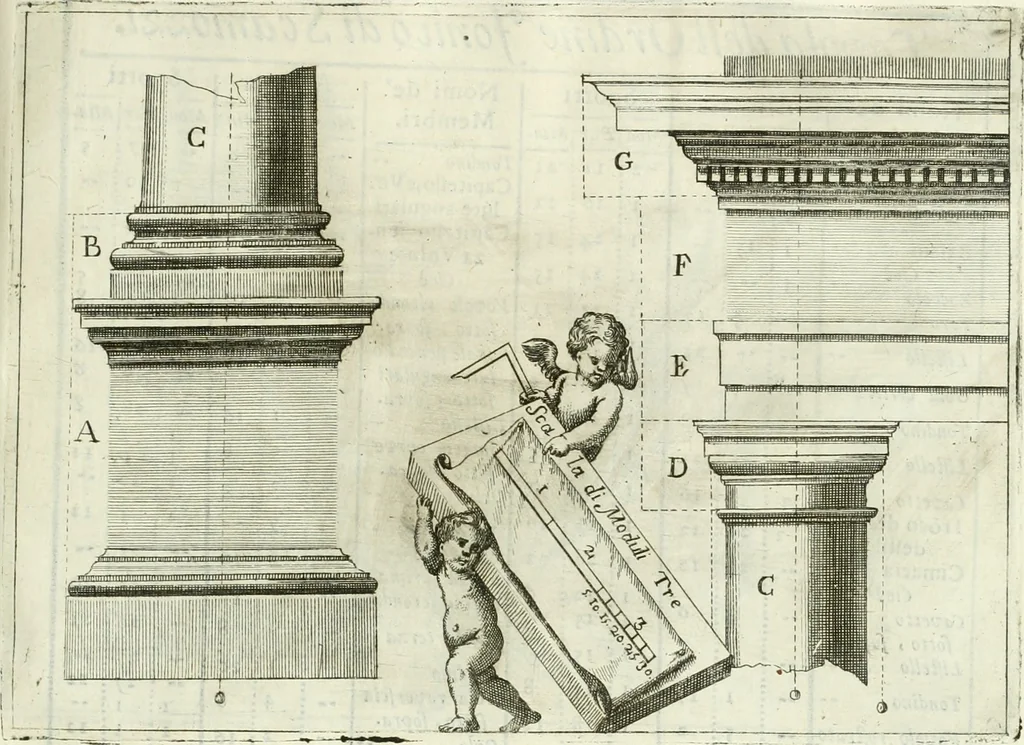 An illustration from L'architetto prattico : in cui con facilta si danno le regole per apprendere l'architettura civile, 1726, leaf 236