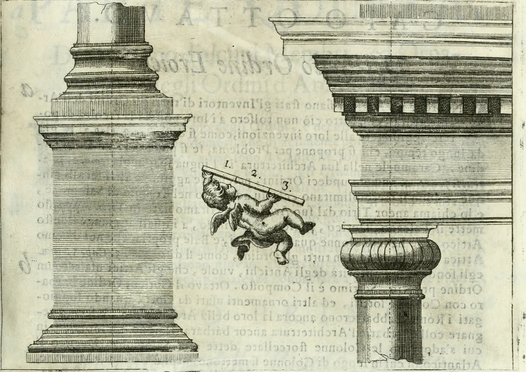 An illustration from L'architetto prattico : in cui con facilta si danno le regole per apprendere l'architettura civile, 1726, leaf 244