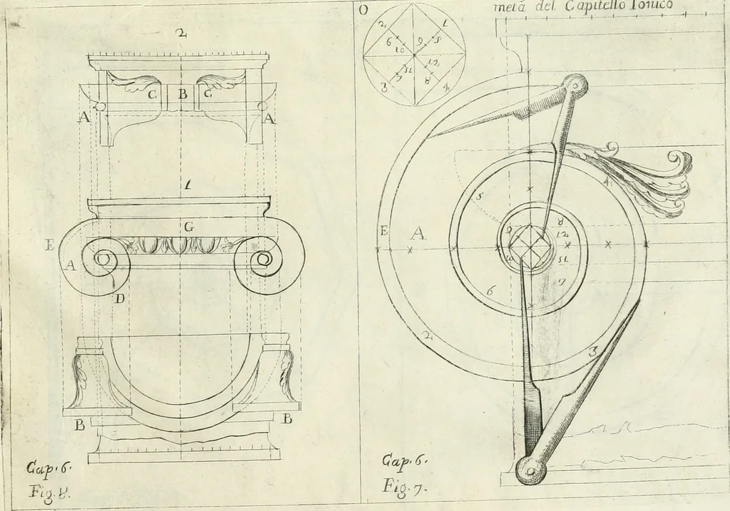 An illustration from L'architetto prattico : in cui con facilta si danno le regole per apprendere l'architettura civile, 1726, leaf 260