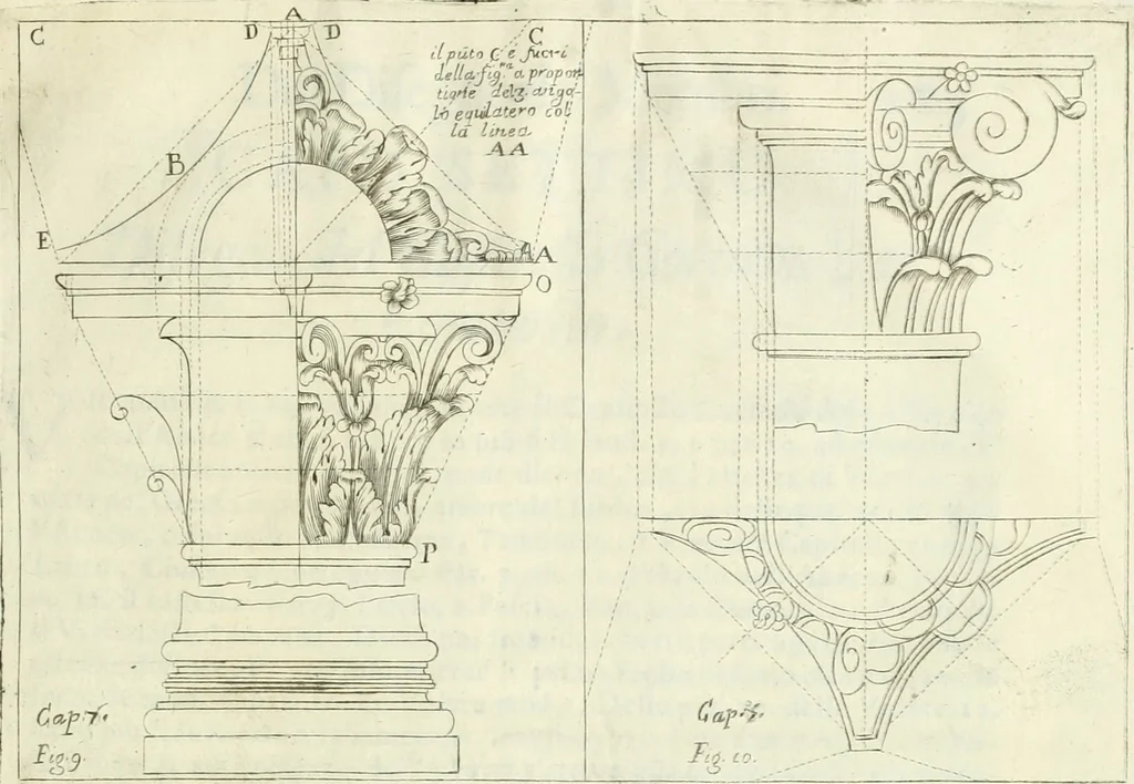 An illustration from L'architetto prattico : in cui con facilta si danno le regole per apprendere l'architettura civile, 1726, leaf 262