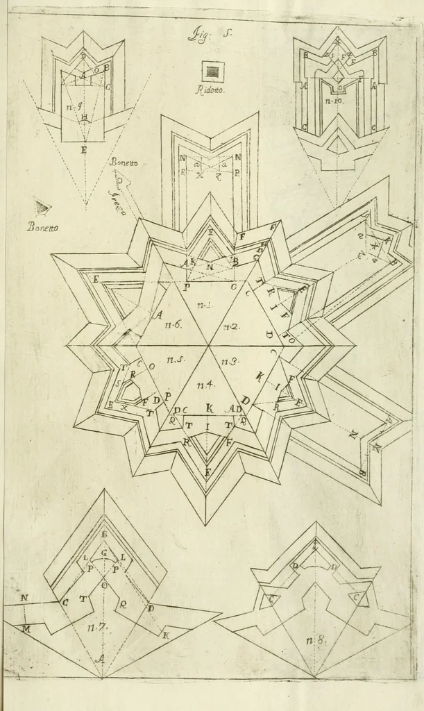 An illustration from L'architetto prattico : in cui con facilta si danno le regole per apprendere l'architettura civile, 1726, leaf 168