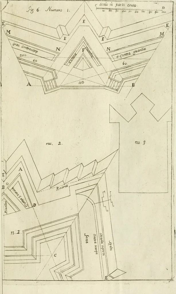 An illustration from L'architetto prattico : in cui con facilta si danno le regole per apprendere l'architettura civile, 1726, leaf 170