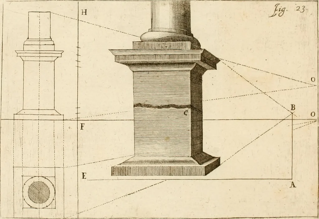 An illustration from L'architetto prattico : in cui con facilta si danno le regole per apprendere l'architettura civile, 1726, leaf 261